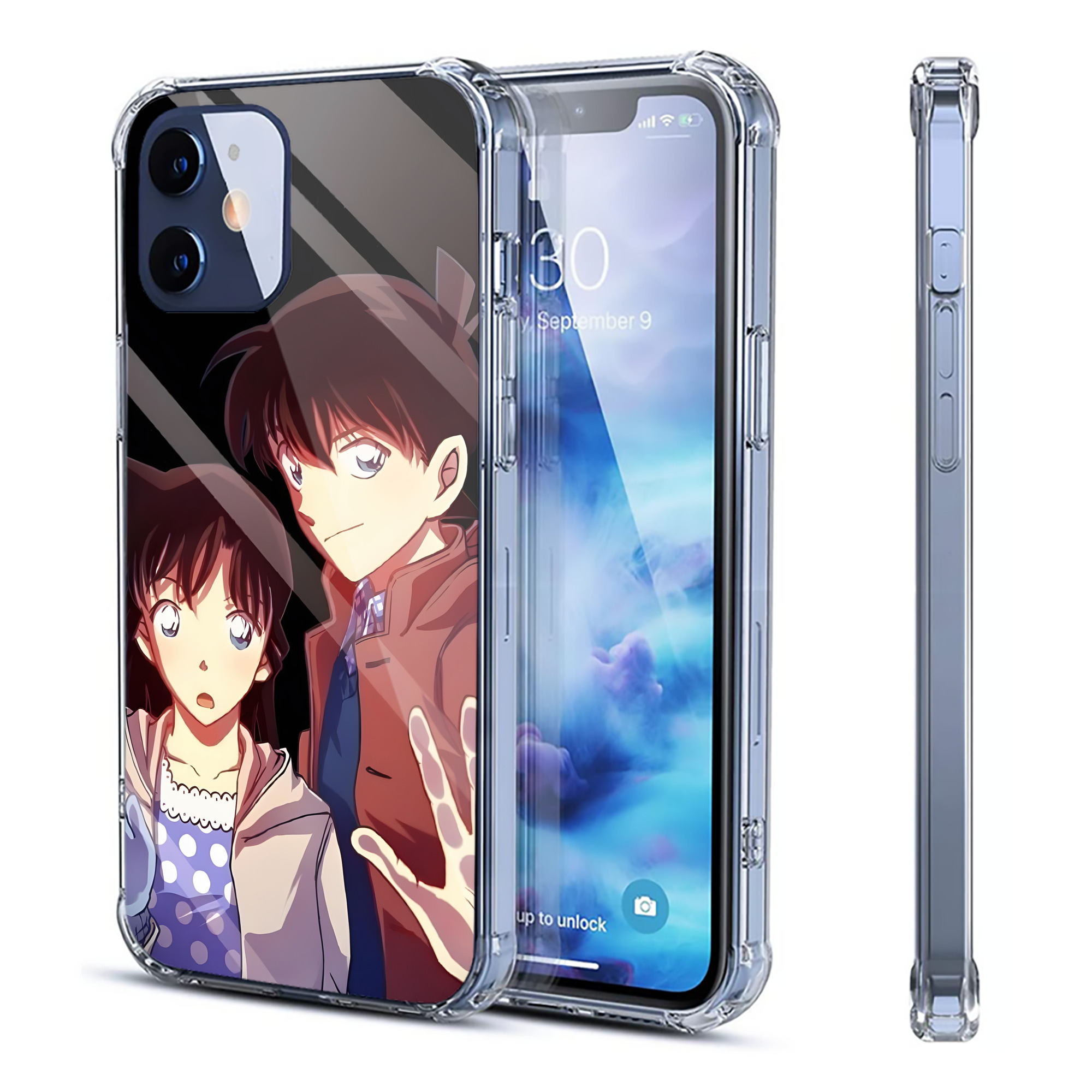 （画像用） 名探偵コナン Detective Conan 【iPhone 12シリーズ対応】透明スマホケース（クリアソフトケース）